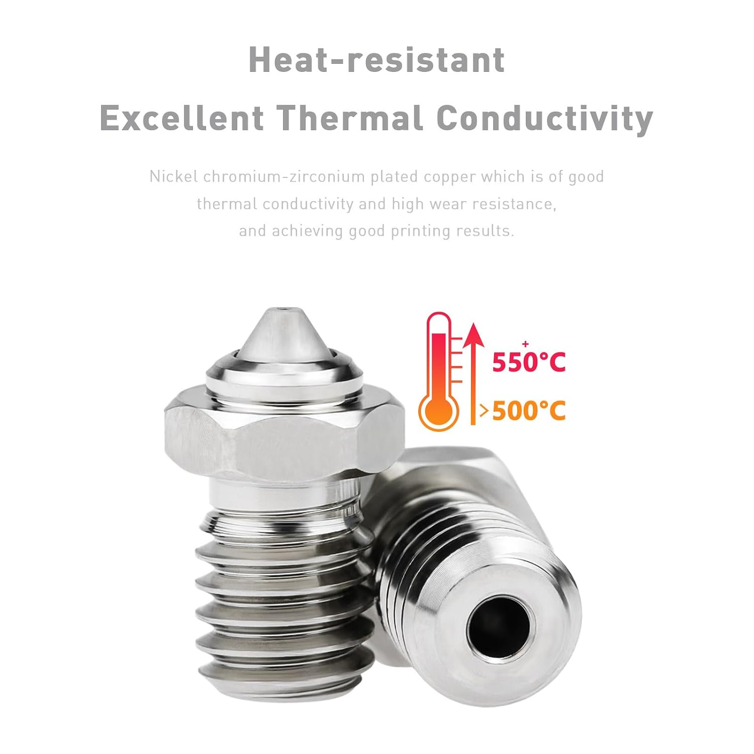 Upgrade V6 Bimetal Nozzle 0.6mm Hardened Steel Plated Copper Compatible with Voron 2.4 V0 V0.1 V6 Hotend Prusa I3 MK3