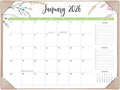 Desk Calendar 2026 with Desk Mat – 22" x 17" Large Desk Pad Calendar Runs from January 2026 to June 2027, Floral