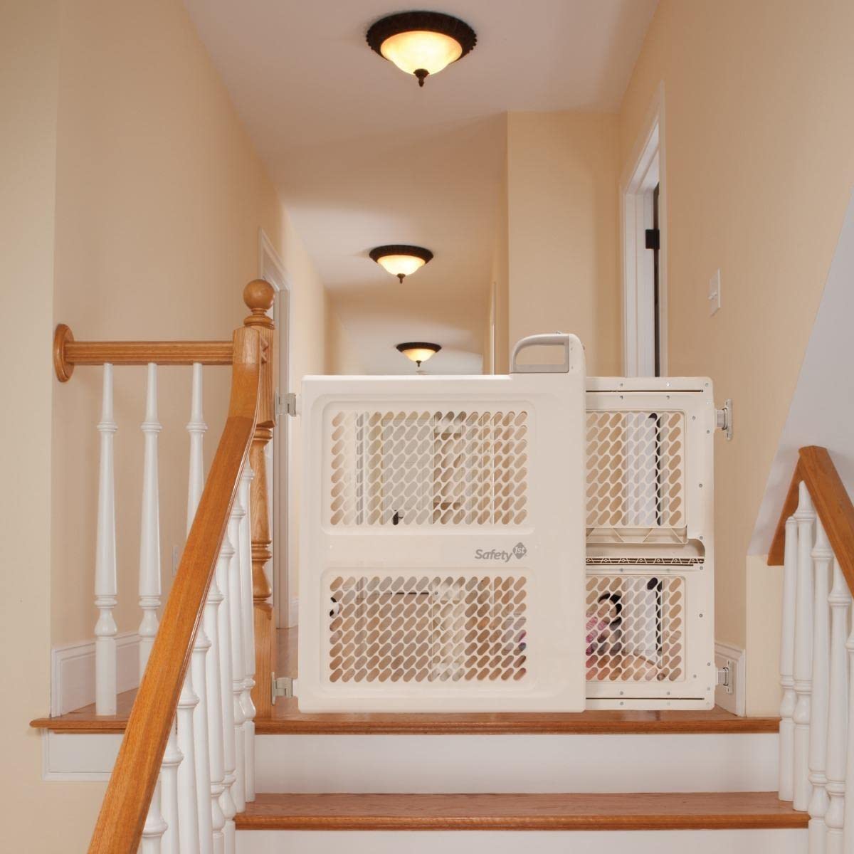 Baby Gates for Doorways, Pressure Mount Lift, Lock and Swing, Dog Gates, Hardware Gate for Stairs, Fits 28"-42" Wide