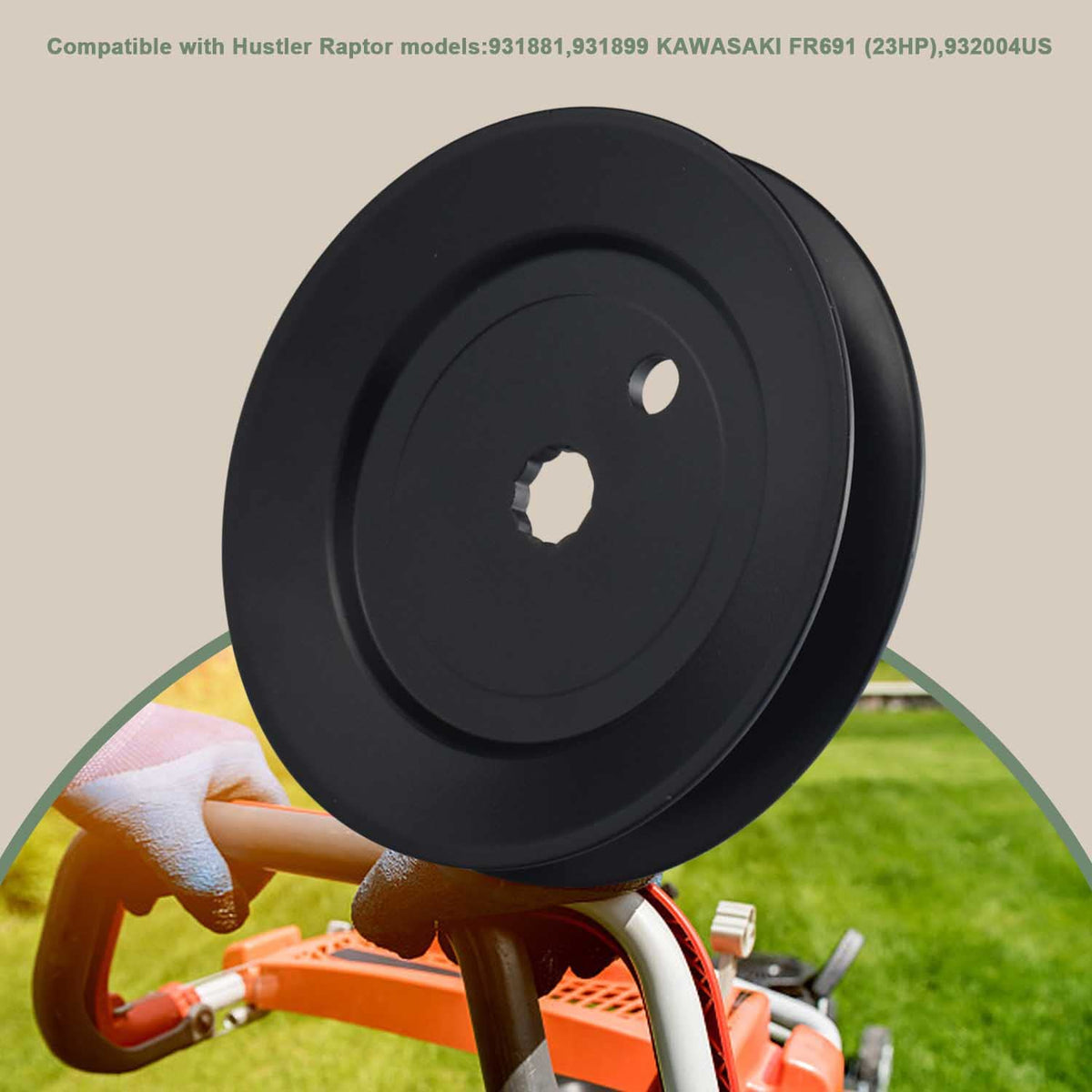 4-13/16" 603988 Spindle Drive Pulley for Hustler Raptor 42"& 52" Decks