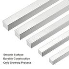 2 Pcs Square Steel Key Stock, 3/16" x 3/16" x 12" Metal Bars, Cold-Drawn 45# Steel, Precision Key Stock for Shaft Keyways in Motors and Machinery & DIY Projects
