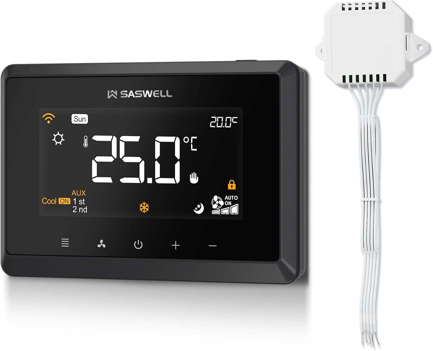 Smart WiFi Thermostat for Home, Programmable Thermostat 3H/2C for Heat Pump & Conventional Systems, Tuya App Control