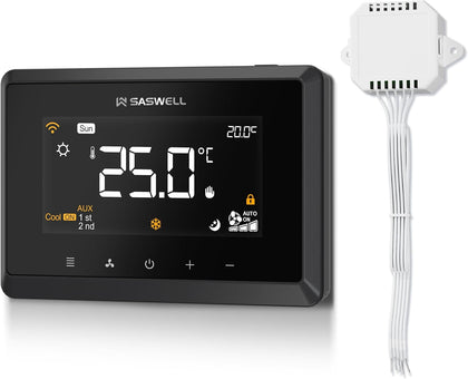Smart WiFi Thermostat for Home, Programmable Thermostat 3H/2C for Heat Pump & Conventional Systems, Tuya App Control