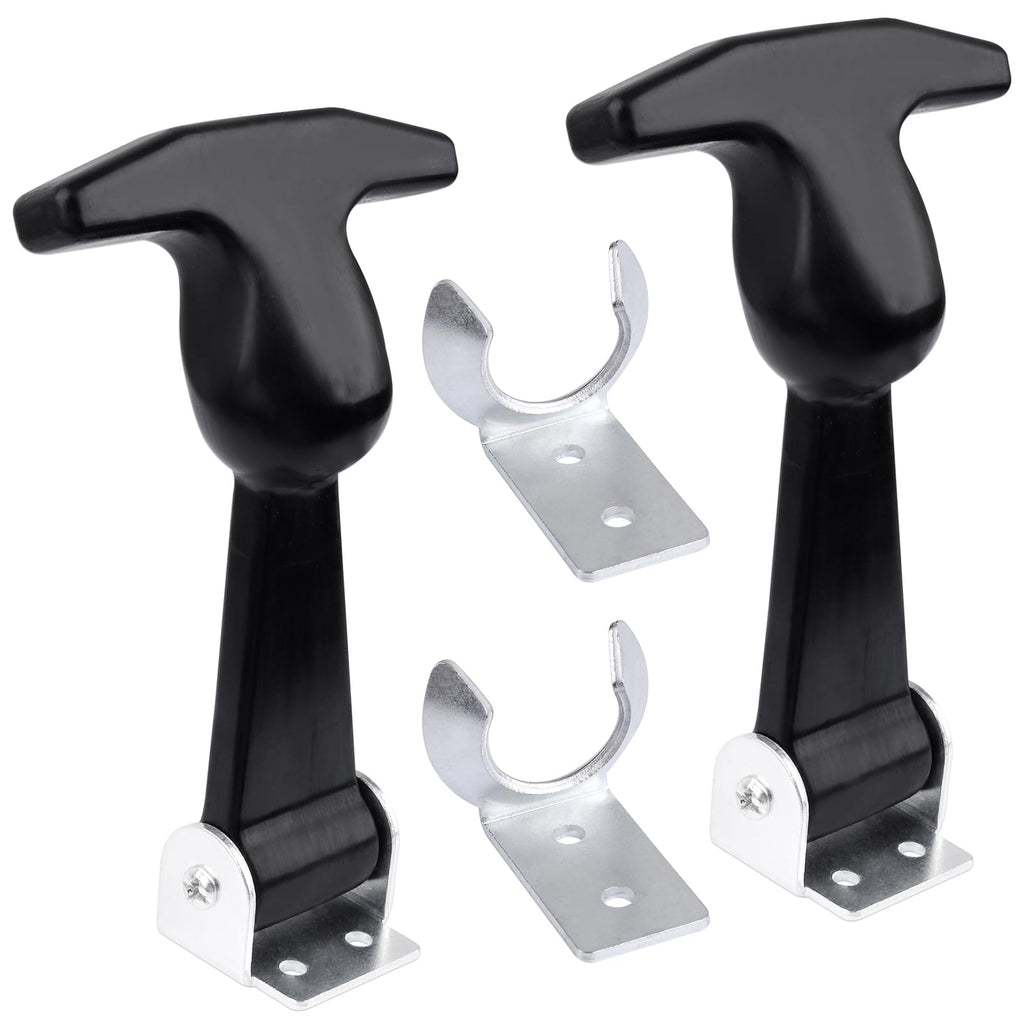 Rubber Bonnet Latch Flexible T-Handle Hasp with Brackets