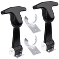 Rubber Bonnet Latch Flexible T-Handle Hasp with Brackets