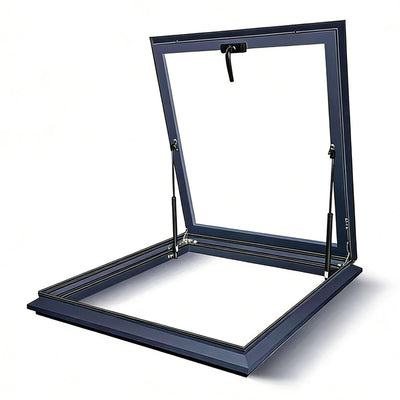 Skylight Roof Window 19.6 Inch, Aluminum Frame Venting Skylight with Double Tempered Glass, Manual Opening Roof