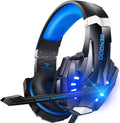 G9000 Stereo Gaming Headset for PS4 PC Xbox One PS5 Controller, Noise Cancelling Over Ear Headphones with Mic, LED