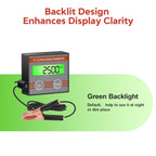 Digital Tachometer with Hour Meter, Inductive RPM Gauge