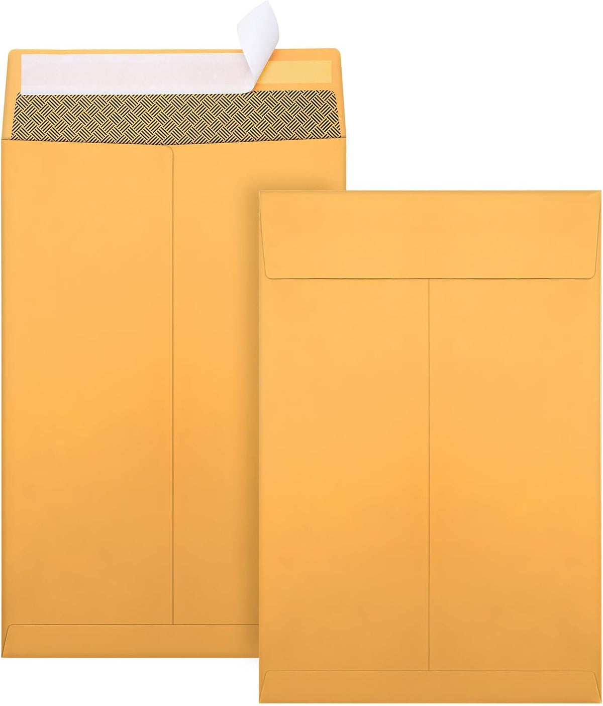 6x9 Envelopes, 250 Pack Security Catalog Envelopes Self Seal, Small Brown Envelopes for Mailing, Organize, Storage