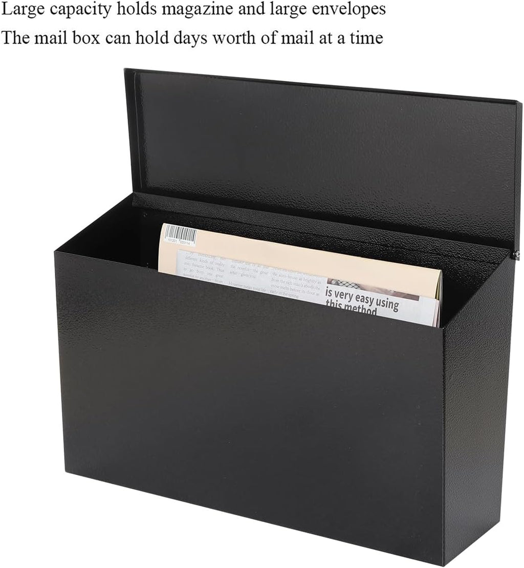 Wall-Mount Mailbox for Outside,Large Capacity Mail Box Waterproof and Rust-Resistant, Galvanized Steel Metal Post