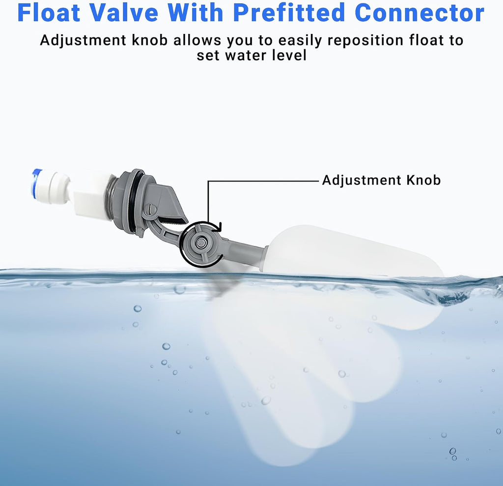 RO/DI Float Valve Kit for Reef Tank and Aquarium ATO Auto Top Off