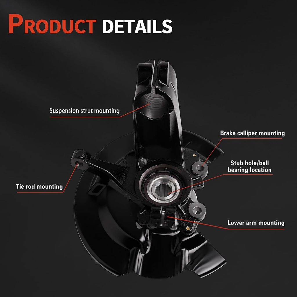 Front Left Wheel Bearing Hub Steering Knuckle Assembly for 2013-2019 Escape
