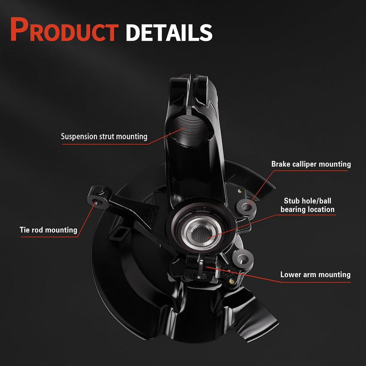 Front Left Wheel Bearing Hub Steering Knuckle Assembly for 2013-2019 Escape