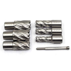 OSCARBIDE Annular Cutter Set 7pc, 1" Depth, 3/4" Weldon Shank