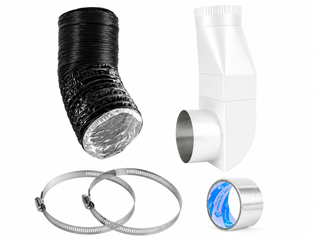 Periscope Dryer Vent Kit With 90° Elbow Straight Out Design,Adjustable15-66