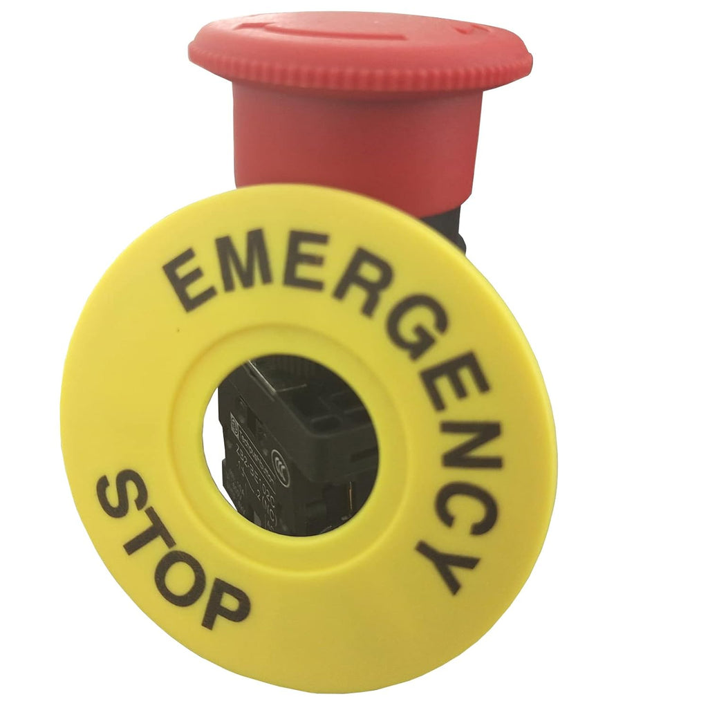 10 Pcs 22mm Diameter Emergency Stop Sign for Push Button Switch Replacement