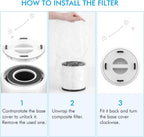 Official Certified Replacement HEPA Filter for B-D02L/B-D02 Air Purifier (2-PACK)