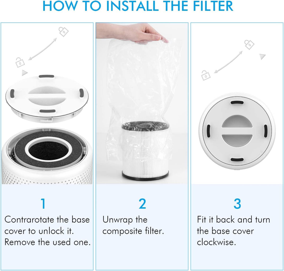Official Certified Replacement HEPA Filter for B-D02L/B-D02 Air Purifier (2-PACK)