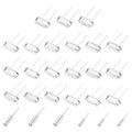 MECCANIXITY 27 Pcs 9 Value Quartz Crystal Oscillator Crystal Resonators Oscillator Assortment Kit DIP 2 Pin Replacements, 6MHz to 24.576MHz