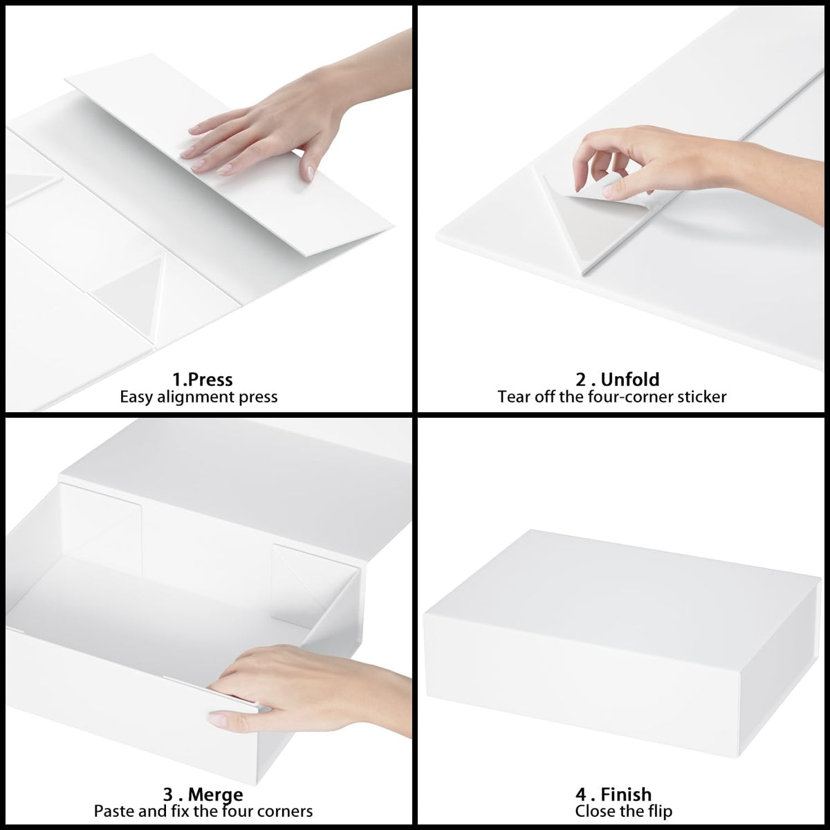 White Gift Box 11.9" x 8.5" x 3.3",Magnetic Closure Gift Boxes for Presents