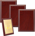 4Pcs DIY Blank Award Plaque 7.8 x 5.8 Inch Certificate Display Plaque Certificate Frame Holder Wooden Trophy Gift for