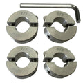 Bore 1/2'' Double Split Shaft Collar Two-Piece Clamping Collar Aluminum Alloy Set Screw Suitable for Machinery and Industrial (4, 1/2)