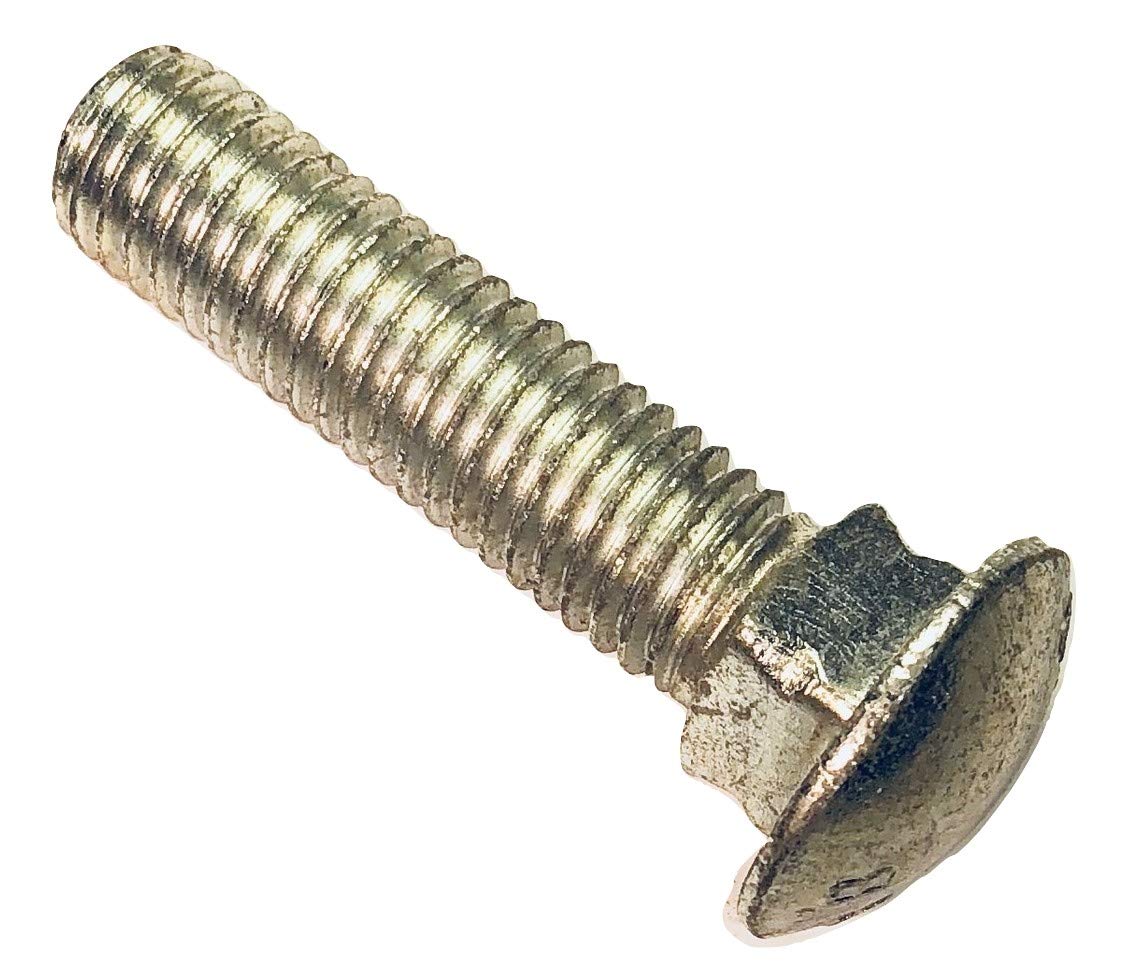 M12 X 1.75 X 50mm Metric Carriage Bolt Fully Threaded Zinc Plated Grade 8.8 Steel (Pack-5)