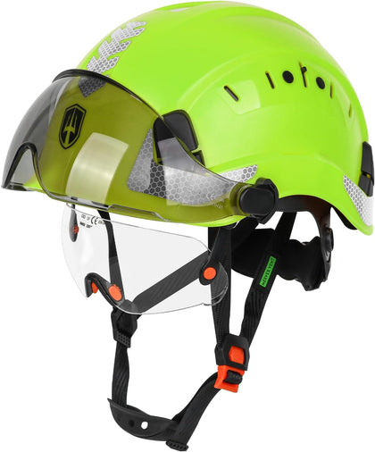 Construction Safety Helmet Hard Hat with Visor and Safety Glasses ANSI Z89.1 Cascos De Construccion Vented ABS Work