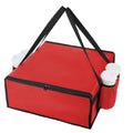 Pizza Bags for Delivery with 4 Cup Holder, 20" x20" x8", Red, 1-Pack
