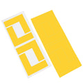 8pcs L Shape Floor Marking Tape, Yellow PVC Markers
