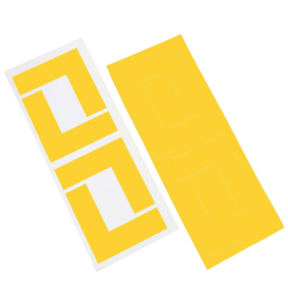 8pcs L Shape Floor Marking Tape, Yellow PVC Markers