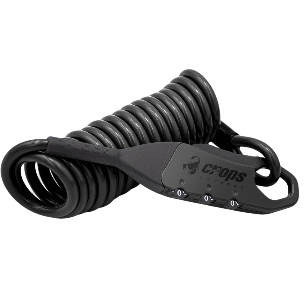 Q5-COCON Bike Lock Cable, 6 ft, Shape-Memory Cable, Black