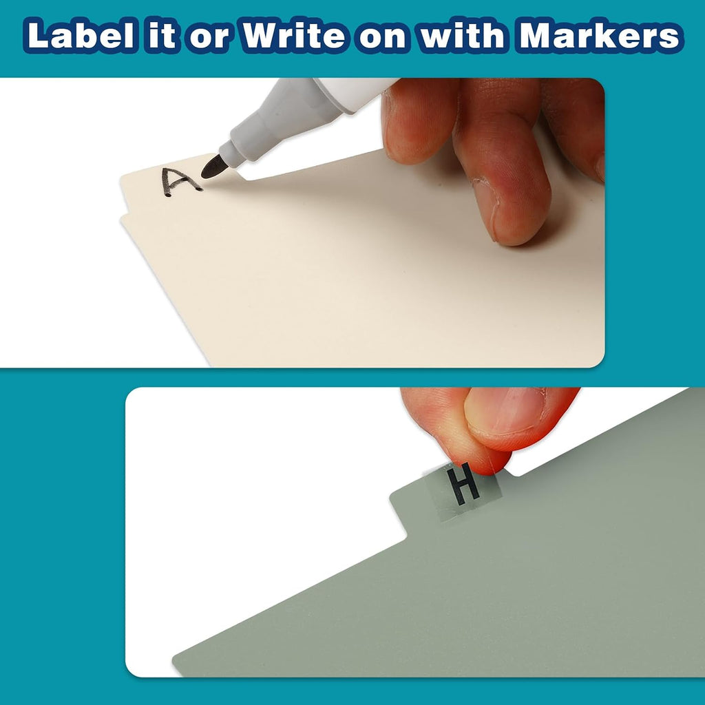 4"x6" Plastic Index Card Dividers, Pastel Colors, 25 Pack | Heavyweight, A-Z, Made of Polypropylene, Alphabetical