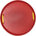 Lifetime Saucer Snow Sled, Heavy-Duty Plastic, Cold Weather Downhill Outdoor Winter Snow Sled Disc with Handles (Red).