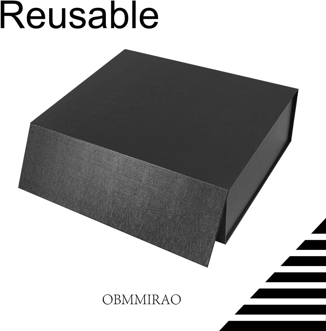 Black Magnetic Extra Large Gift Box with Lid,16.5x13x5 Inch, 2Pcs
