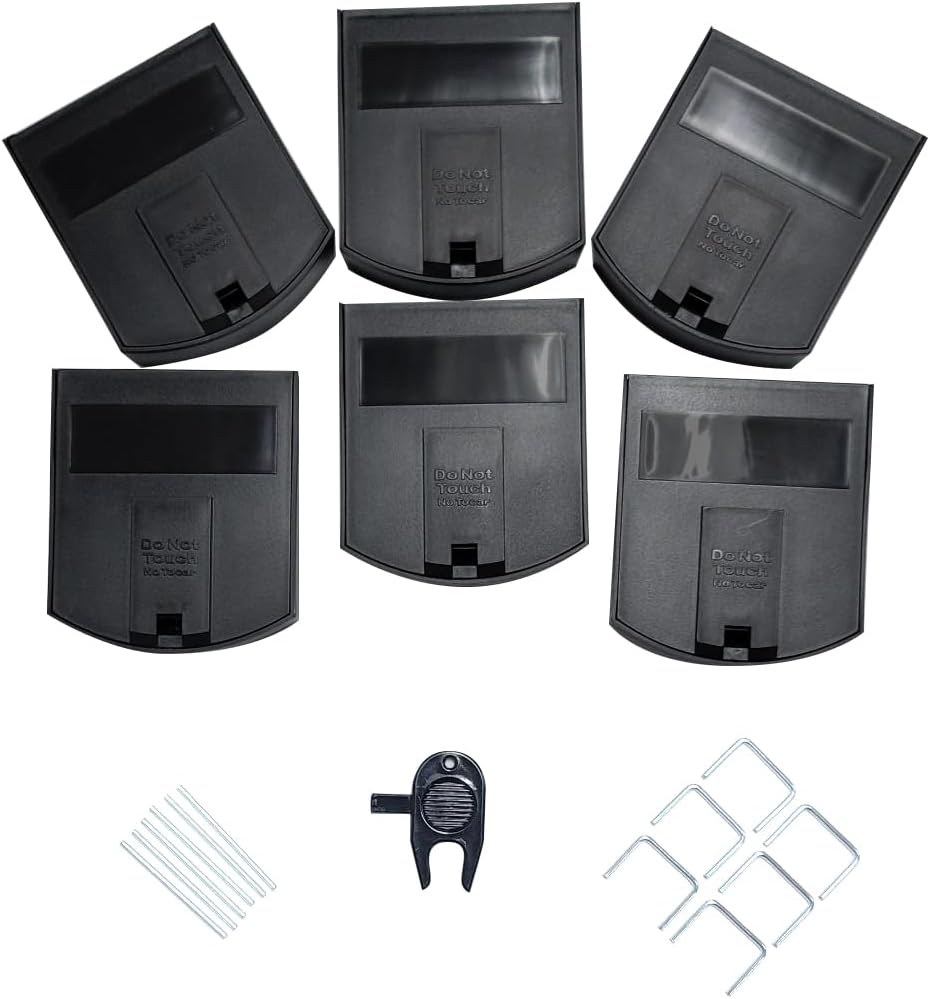 Mouse Station (6 Pack & 1 Key) - Durable, Discreet Low-Profile Bait Station with Universal Key - Tamper-Resistant