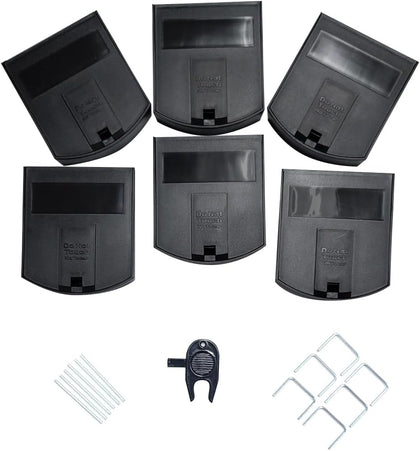 Mouse Station (6 Pack & 1 Key) - Durable, Discreet Low-Profile Bait Station with Universal Key - Tamper-Resistant
