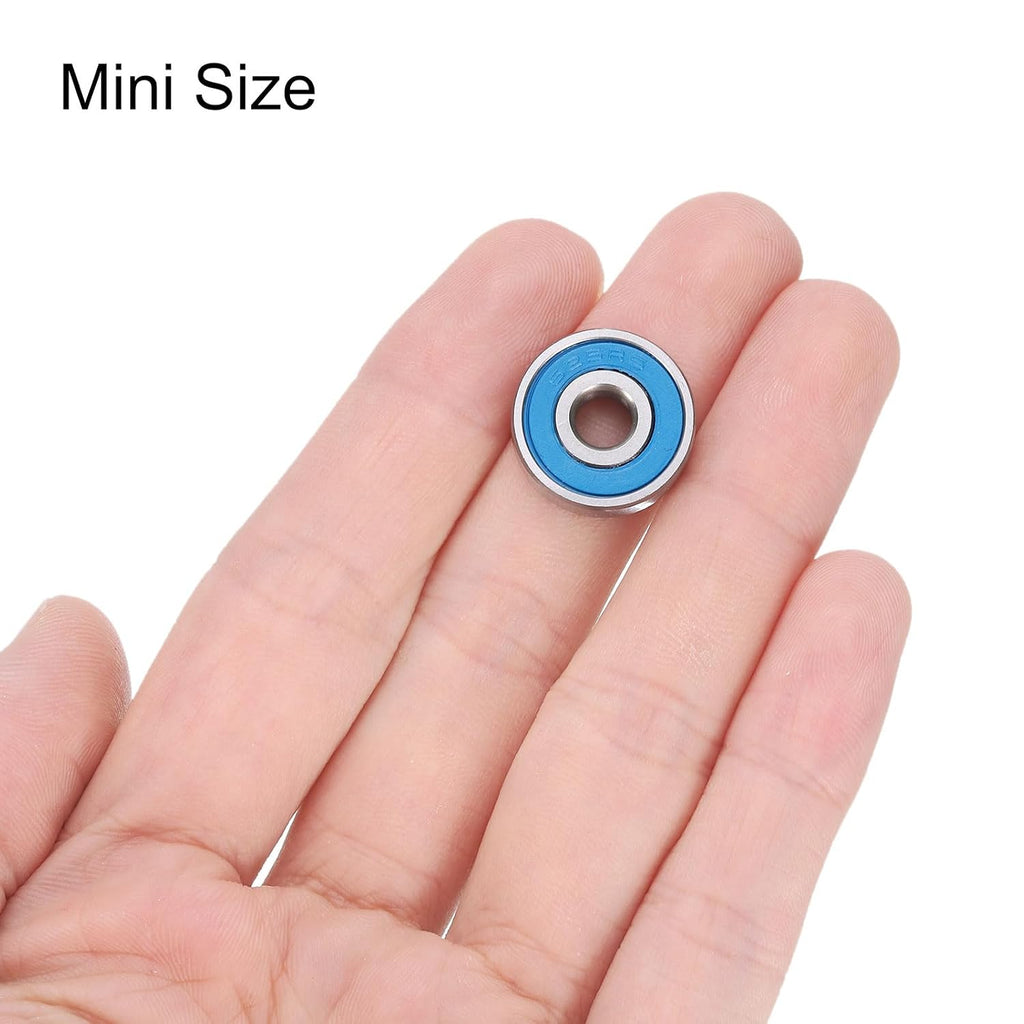 uxcell 20pcs 625-2RS Miniature Bearings 5x16x5mm, Double Sealed, Blue