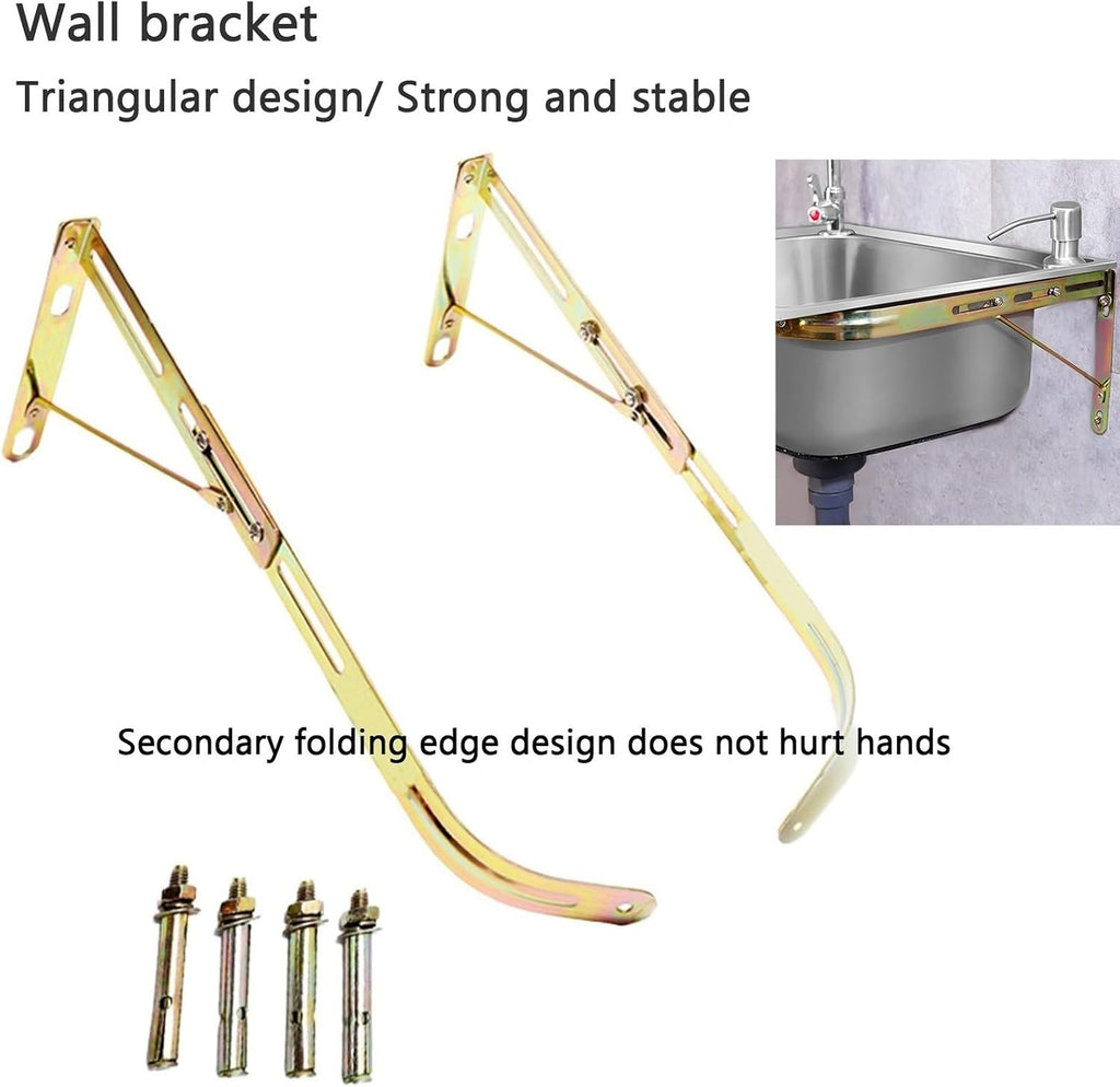 Stainless Steel Sink Wall Mount Commercial Hand Washing Station