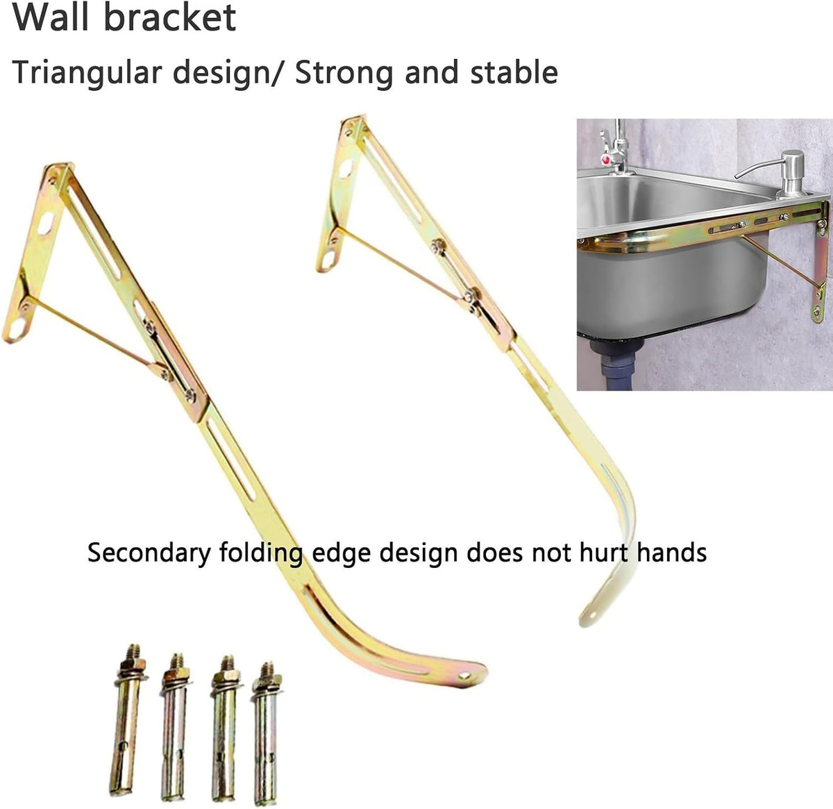 Stainless Steel Sink Wall Mount Commercial Hand Washing Station