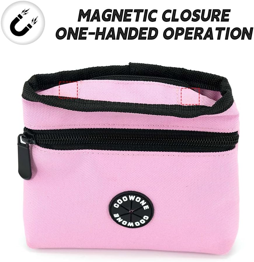 Dog Treat Pouch with Pet Training Clicker, Detachable Dog Puppy Training Treat Bag, 900D Oxford Cloth Magnetic