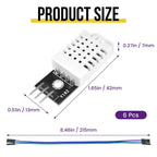 6Pcs DHT22/AM2302 Digital Temperature Humidity Sensor Module