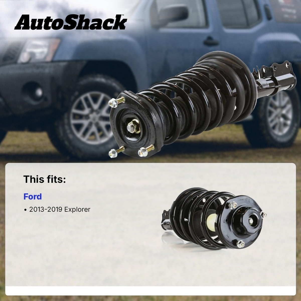 AutoShack Front Complete Strut Assembly with Coil Spring, 1pc