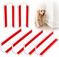 Corner Protectors Dog Chewing:6-Pack 4-Inch Clear L-Shaped Hard PC Baseboard Corner Guards, Peel and Stick Wall