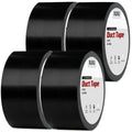 4 Pcs Black Duct Tape Heavy Duty Waterproof 80 Yards x 2 Inch Total