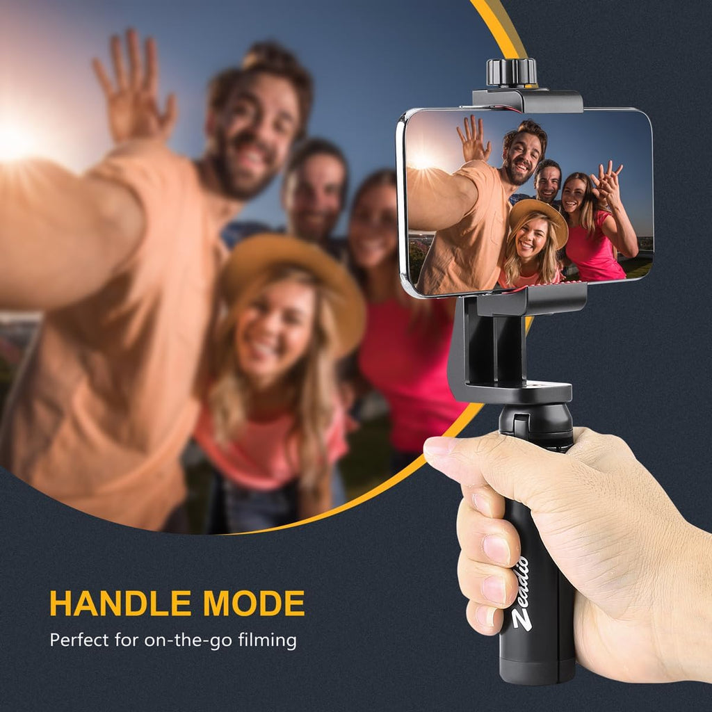Metal Mini Tripod, Desktop Tabletop Stand Compact Tripod for Smooth 4, Osmo Mobile, Vimble 2, Gimbal Handle Grip