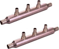 Zonon 2 Pack 3 Port Open Crimp Lf Pure Copper Pex Manifold Tee