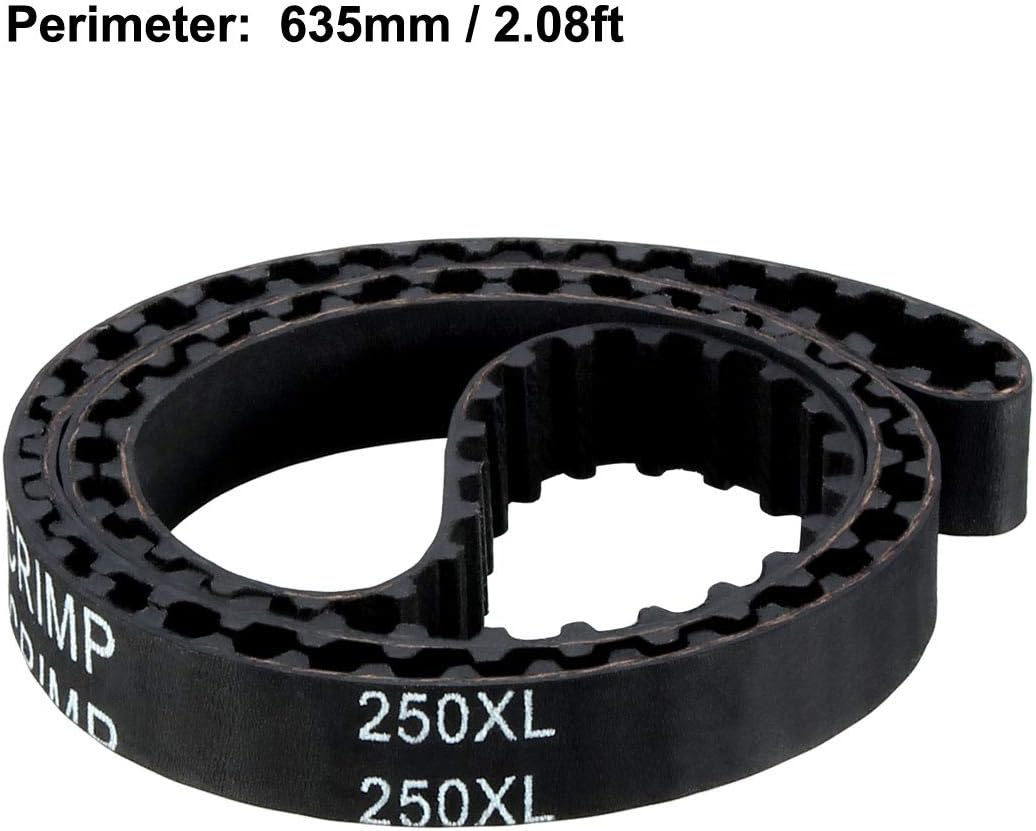uxcell 250XL Rubber Timing Belt Synchronous Closed Loop Timing Belt Pulleys 10mm Width