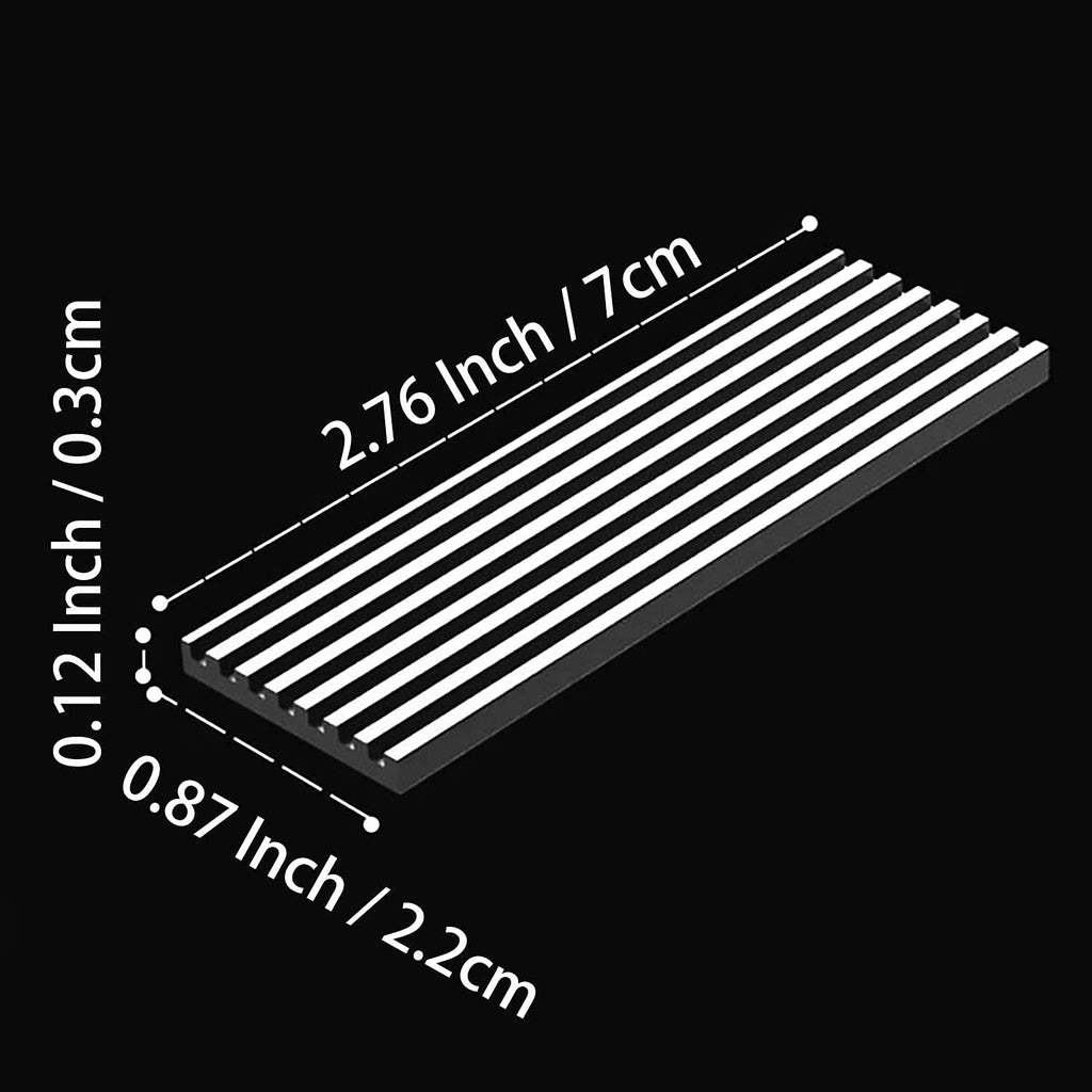 GLOTRENDS M.2 SSD Heatsink for 2280 NVMe/SATA SSD, Low-Profile