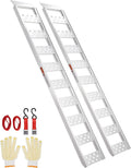 Aluminum Ramps, 1250lbs, Straight Ramp with Treads and Load Straps, Portable Loading Ramp for Motorcycles, ATVs